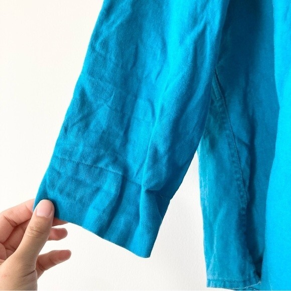 Soft Surroundings Linen Long‎ Blazer SP - Picture 2 of 6